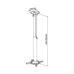 Vivolink Projector Ceiling Mount White - Durable & Sleek | Model VLMC200